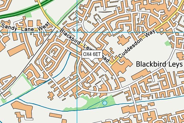 OX4 6ET map - OS VectorMap District (Ordnance Survey) OX4 6ET map - OS VectorMap District (Ordnance Survey)