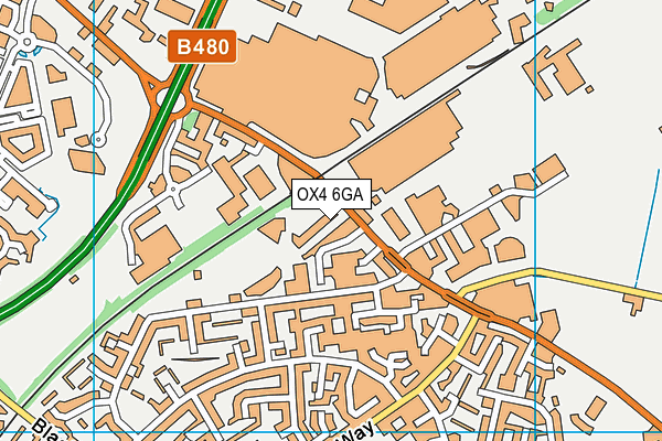OX4 6GA map - OS VectorMap District (Ordnance Survey) OX4 6GA map - OS VectorMap District (Ordnance Survey)