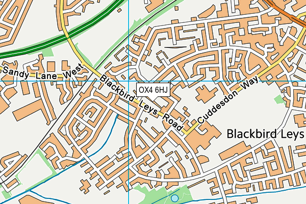 OX4 6HJ map - OS VectorMap District (Ordnance Survey) OX4 6HJ map - OS VectorMap District (Ordnance Survey)