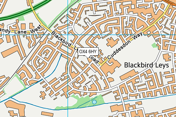 OX4 6HY map - OS VectorMap District (Ordnance Survey) OX4 6HY map - OS VectorMap District (Ordnance Survey)