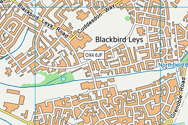 OX4 6JF map - OS VectorMap District (Ordnance Survey) OX4 6JF map - OS VectorMap District (Ordnance Survey)