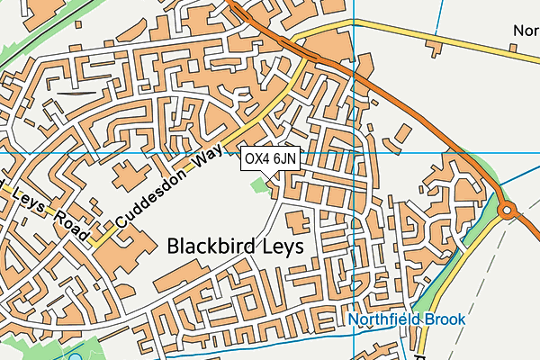 OX4 6JN map - OS VectorMap District (Ordnance Survey) OX4 6JN map - OS VectorMap District (Ordnance Survey)