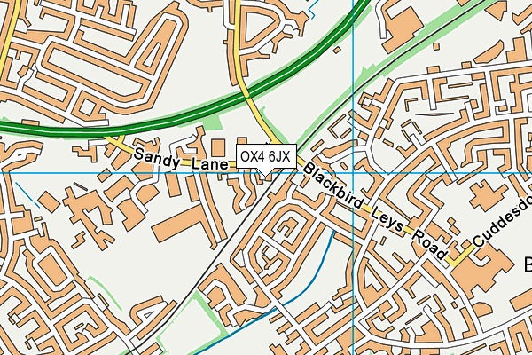 OX4 6JX map - OS VectorMap District (Ordnance Survey)