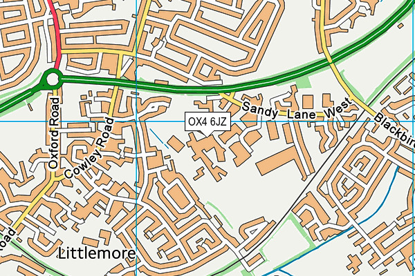 OX4 6JZ map - OS VectorMap District (Ordnance Survey) OX4 6JZ map - OS VectorMap District (Ordnance Survey)