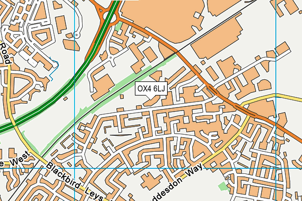 OX4 6LJ map - OS VectorMap District (Ordnance Survey) OX4 6LJ map - OS VectorMap District (Ordnance Survey)