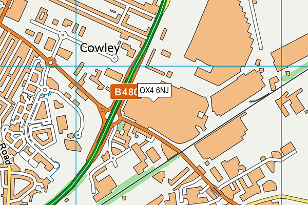 OX4 6NJ map - OS VectorMap District (Ordnance Survey) OX4 6NJ map - OS VectorMap District (Ordnance Survey)