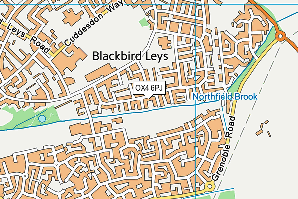 OX4 6PJ map - OS VectorMap District (Ordnance Survey) OX4 6PJ map - OS VectorMap District (Ordnance Survey)