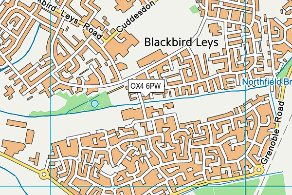 OX4 6PW map - OS VectorMap District (Ordnance Survey) OX4 6PW map - OS VectorMap District (Ordnance Survey)