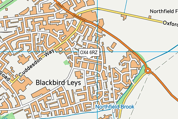 OX4 6RZ map - OS VectorMap District (Ordnance Survey) OX4 6RZ map - OS VectorMap District (Ordnance Survey)