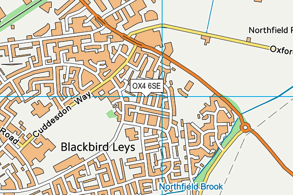 OX4 6SE map - OS VectorMap District (Ordnance Survey) OX4 6SE map - OS VectorMap District (Ordnance Survey)