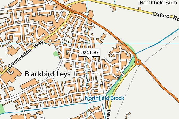 OX4 6SG map - OS VectorMap District (Ordnance Survey) OX4 6SG map - OS VectorMap District (Ordnance Survey)