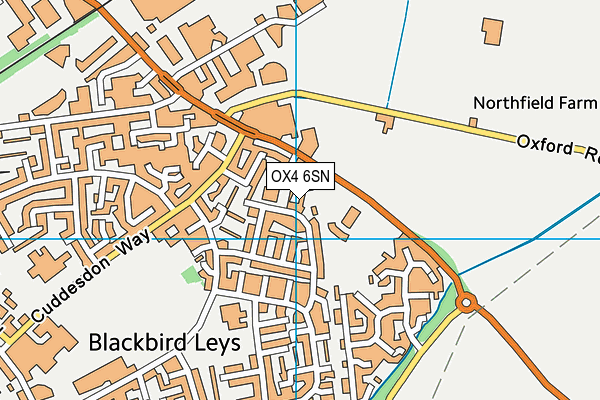 OX4 6SN map - OS VectorMap District (Ordnance Survey) OX4 6SN map - OS VectorMap District (Ordnance Survey)