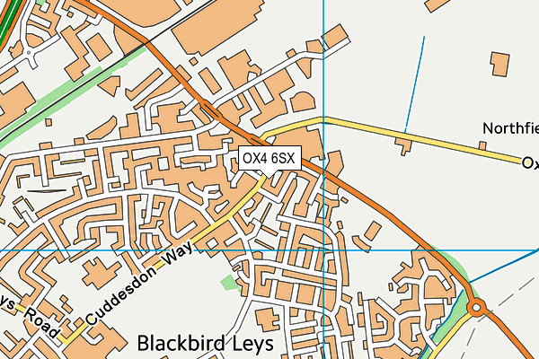 OX4 6SX map - OS VectorMap District (Ordnance Survey) OX4 6SX map - OS VectorMap District (Ordnance Survey)