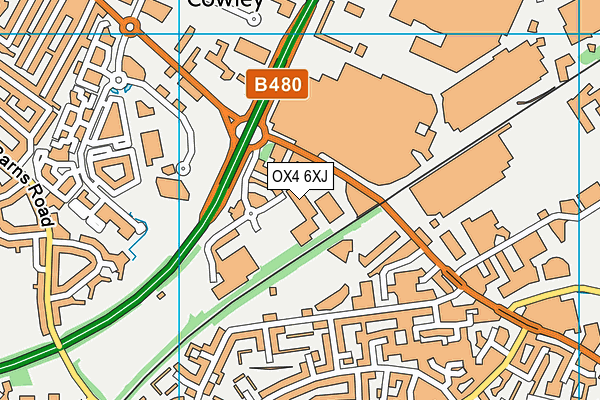 OX4 6XJ map - OS VectorMap District (Ordnance Survey) OX4 6XJ map - OS VectorMap District (Ordnance Survey)
