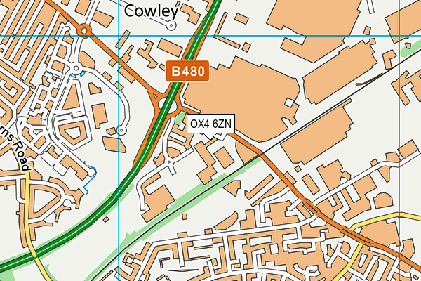OX4 6ZN map - OS VectorMap District (Ordnance Survey) OX4 6ZN map - OS VectorMap District (Ordnance Survey)