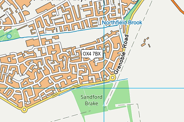 OX4 7BX map - OS VectorMap District (Ordnance Survey) OX4 7BX map - OS VectorMap District (Ordnance Survey)