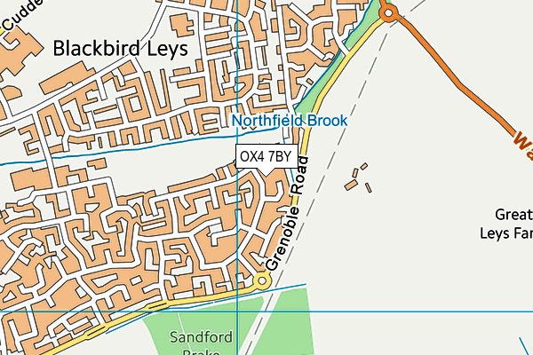 OX4 7BY map - OS VectorMap District (Ordnance Survey) OX4 7BY map - OS VectorMap District (Ordnance Survey)
