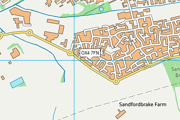 OX4 7FN map - OS VectorMap District (Ordnance Survey) OX4 7FN map - OS VectorMap District (Ordnance Survey)