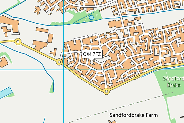 OX4 7FZ map - OS VectorMap District (Ordnance Survey) OX4 7FZ map - OS VectorMap District (Ordnance Survey)