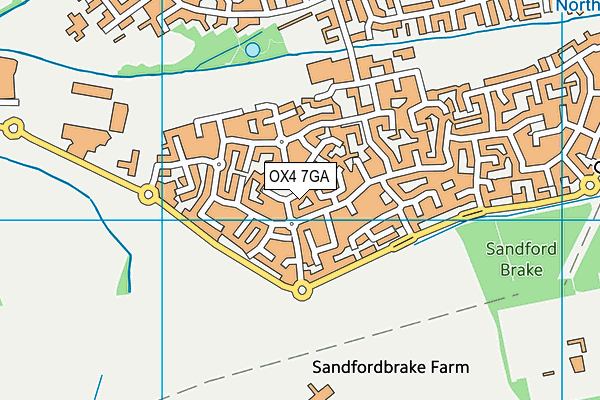 OX4 7GA map - OS VectorMap District (Ordnance Survey) OX4 7GA map - OS VectorMap District (Ordnance Survey)