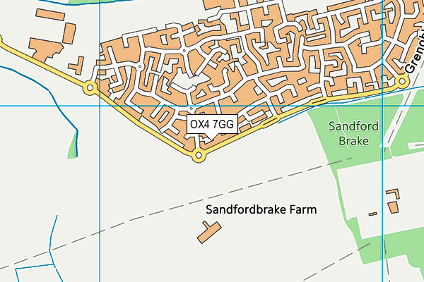 OX4 7GG map - OS VectorMap District (Ordnance Survey) OX4 7GG map - OS VectorMap District (Ordnance Survey)