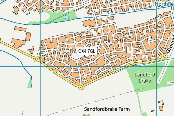 OX4 7GL map - OS VectorMap District (Ordnance Survey) OX4 7GL map - OS VectorMap District (Ordnance Survey)