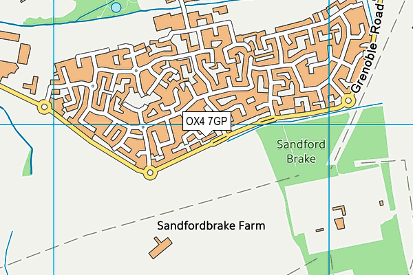 OX4 7GP map - OS VectorMap District (Ordnance Survey) OX4 7GP map - OS VectorMap District (Ordnance Survey)