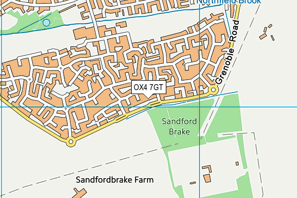 OX4 7GT map - OS VectorMap District (Ordnance Survey) OX4 7GT map - OS VectorMap District (Ordnance Survey)