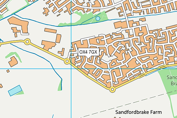 OX4 7GX map - OS VectorMap District (Ordnance Survey) OX4 7GX map - OS VectorMap District (Ordnance Survey)