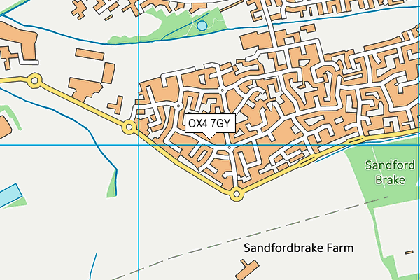OX4 7GY map - OS VectorMap District (Ordnance Survey) OX4 7GY map - OS VectorMap District (Ordnance Survey)