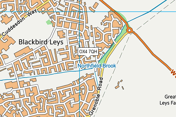 OX4 7QH map - OS VectorMap District (Ordnance Survey) OX4 7QH map - OS VectorMap District (Ordnance Survey)