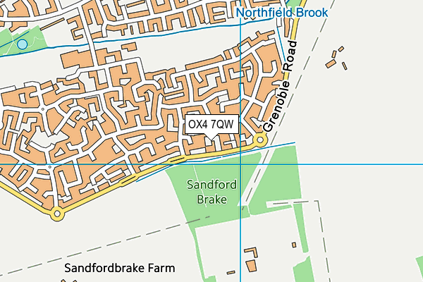 OX4 7QW map - OS VectorMap District (Ordnance Survey) OX4 7QW map - OS VectorMap District (Ordnance Survey)