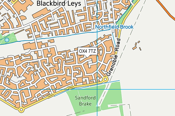 OX4 7TZ map - OS VectorMap District (Ordnance Survey) OX4 7TZ map - OS VectorMap District (Ordnance Survey)