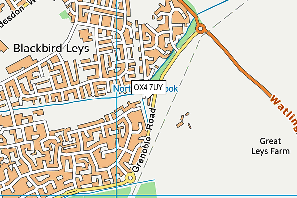 OX4 7UY map - OS VectorMap District (Ordnance Survey) OX4 7UY map - OS VectorMap District (Ordnance Survey)