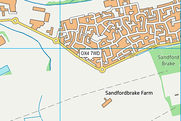 OX4 7WD map - OS VectorMap District (Ordnance Survey) OX4 7WD map - OS VectorMap District (Ordnance Survey)