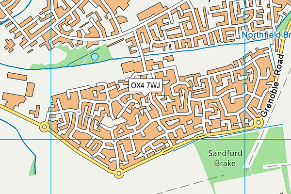 OX4 7WJ map - OS VectorMap District (Ordnance Survey) OX4 7WJ map - OS VectorMap District (Ordnance Survey)
