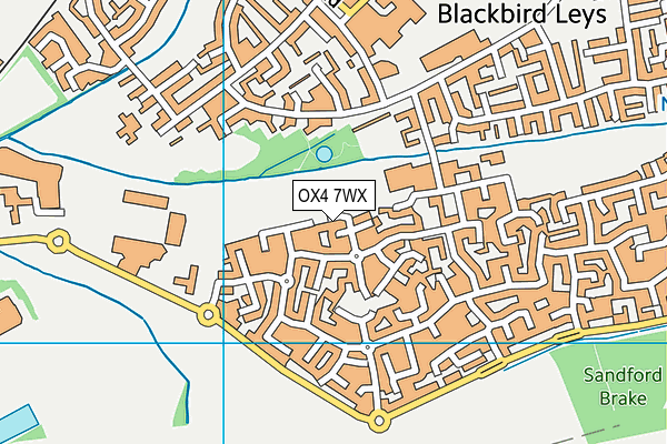 OX4 7WX map - OS VectorMap District (Ordnance Survey) OX4 7WX map - OS VectorMap District (Ordnance Survey)