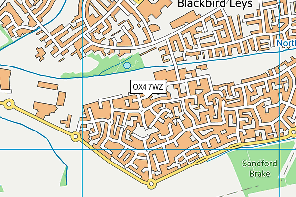 OX4 7WZ map - OS VectorMap District (Ordnance Survey) OX4 7WZ map - OS VectorMap District (Ordnance Survey)