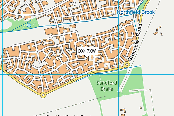 OX4 7XW map - OS VectorMap District (Ordnance Survey) OX4 7XW map - OS VectorMap District (Ordnance Survey)