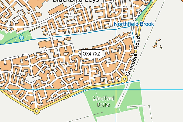 OX4 7XZ map - OS VectorMap District (Ordnance Survey) OX4 7XZ map - OS VectorMap District (Ordnance Survey)