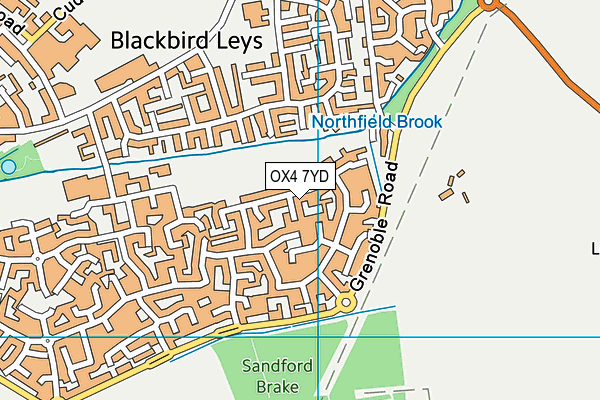 OX4 7YD map - OS VectorMap District (Ordnance Survey) OX4 7YD map - OS VectorMap District (Ordnance Survey)