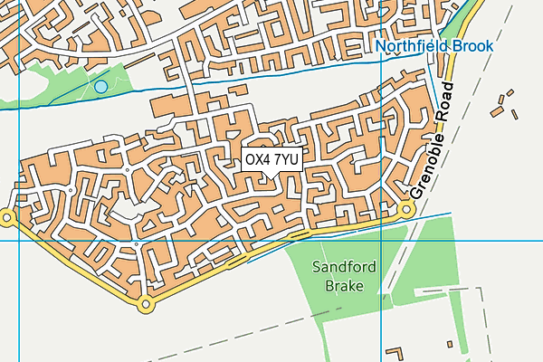 OX4 7YU map - OS VectorMap District (Ordnance Survey) OX4 7YU map - OS VectorMap District (Ordnance Survey)