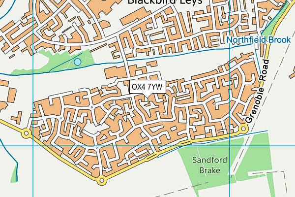 OX4 7YW map - OS VectorMap District (Ordnance Survey) OX4 7YW map - OS VectorMap District (Ordnance Survey)