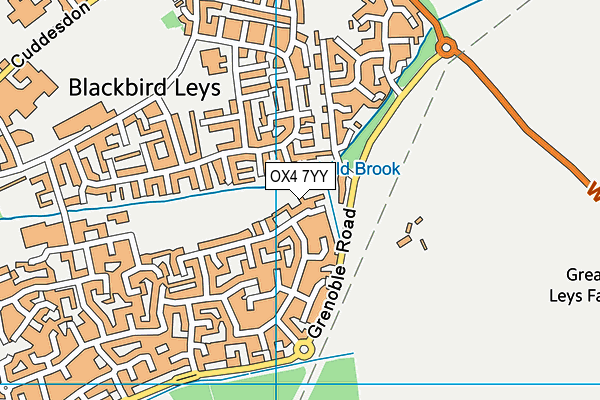 OX4 7YY map - OS VectorMap District (Ordnance Survey) OX4 7YY map - OS VectorMap District (Ordnance Survey)