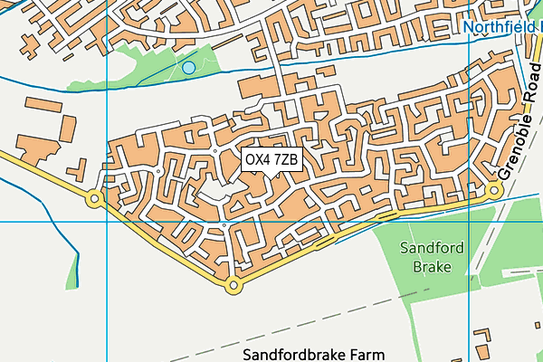 OX4 7ZB map - OS VectorMap District (Ordnance Survey) OX4 7ZB map - OS VectorMap District (Ordnance Survey)