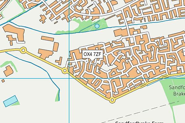 OX4 7ZF map - OS VectorMap District (Ordnance Survey) OX4 7ZF map - OS VectorMap District (Ordnance Survey)
