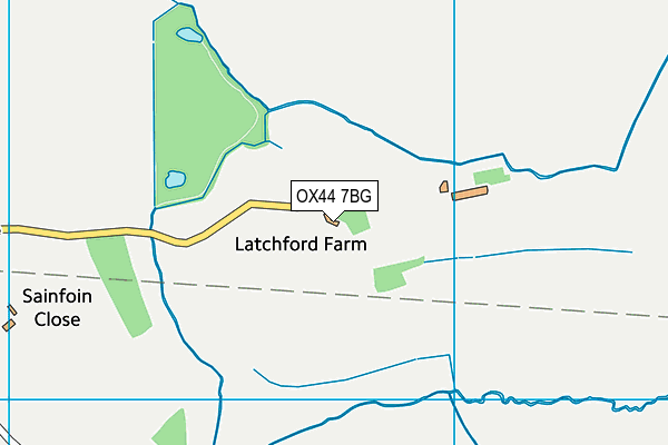 OX44 7BG map - OS VectorMap District (Ordnance Survey) OX44 7BG map - OS VectorMap District (Ordnance Survey)