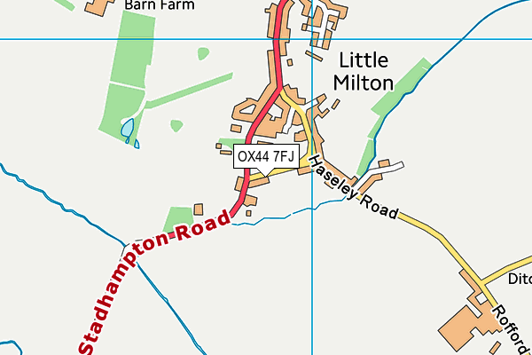 OX44 7FJ map - OS VectorMap District (Ordnance Survey) OX44 7FJ map - OS VectorMap District (Ordnance Survey)