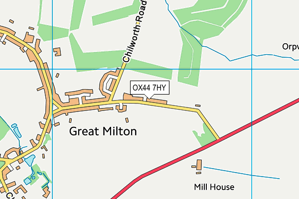 OX44 7HY map - OS VectorMap District (Ordnance Survey) OX44 7HY map - OS VectorMap District (Ordnance Survey)