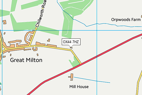 OX44 7HZ map - OS VectorMap District (Ordnance Survey) OX44 7HZ map - OS VectorMap District (Ordnance Survey)